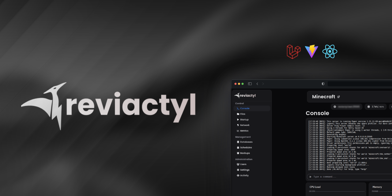 Reviactyl Dashboard